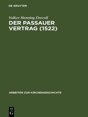 cover image of Der Passauer Vertrag (1552)
